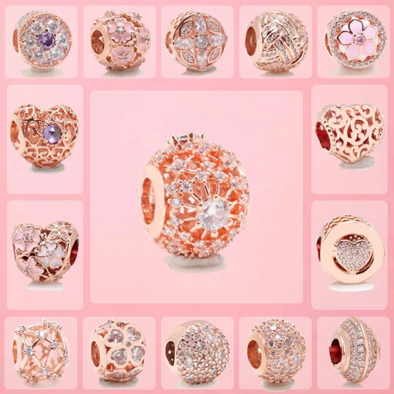 

New Pan925 Silver Emperor Concentric Knot Snowflake Beads Are Suitable For Genuine Pandora Bracelet Women's Romantic Jewelry