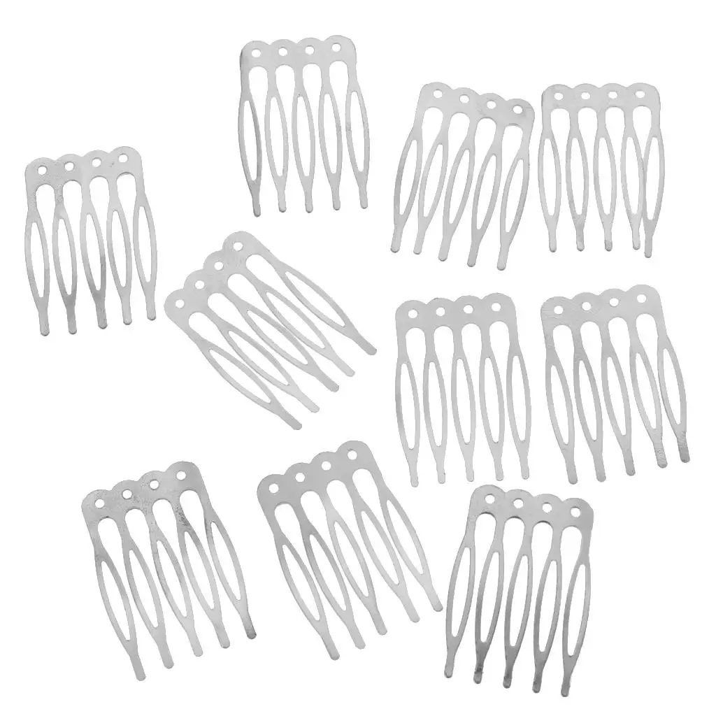 

20 Lot 5 Metal Blank DIY Alloy Hair Comb Clip Craft Hair Accessories Set