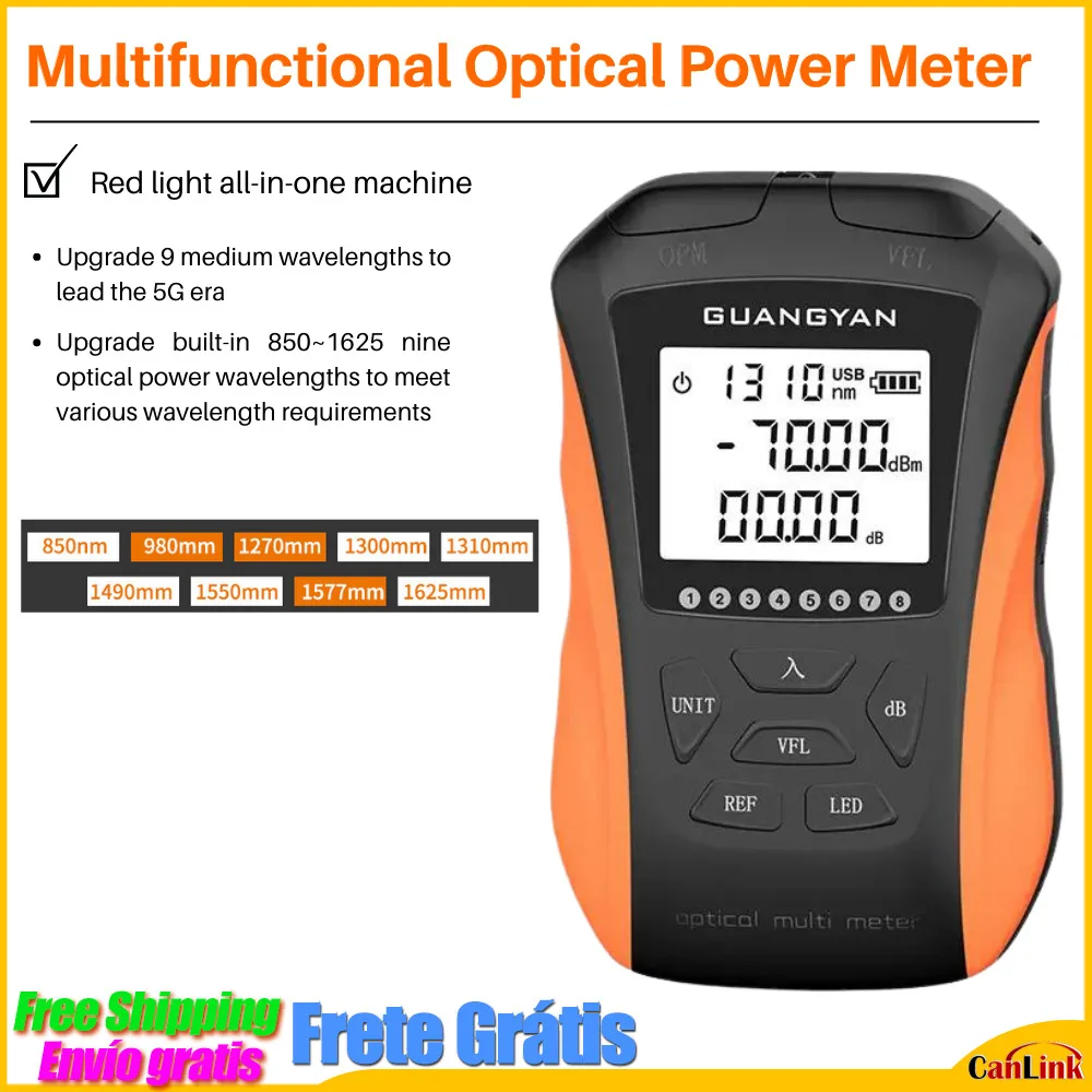 Optical Power Meter, Red Light All-in-one Machine, High-precision Optical Fiber Red Pen, Rechargeable Red Light