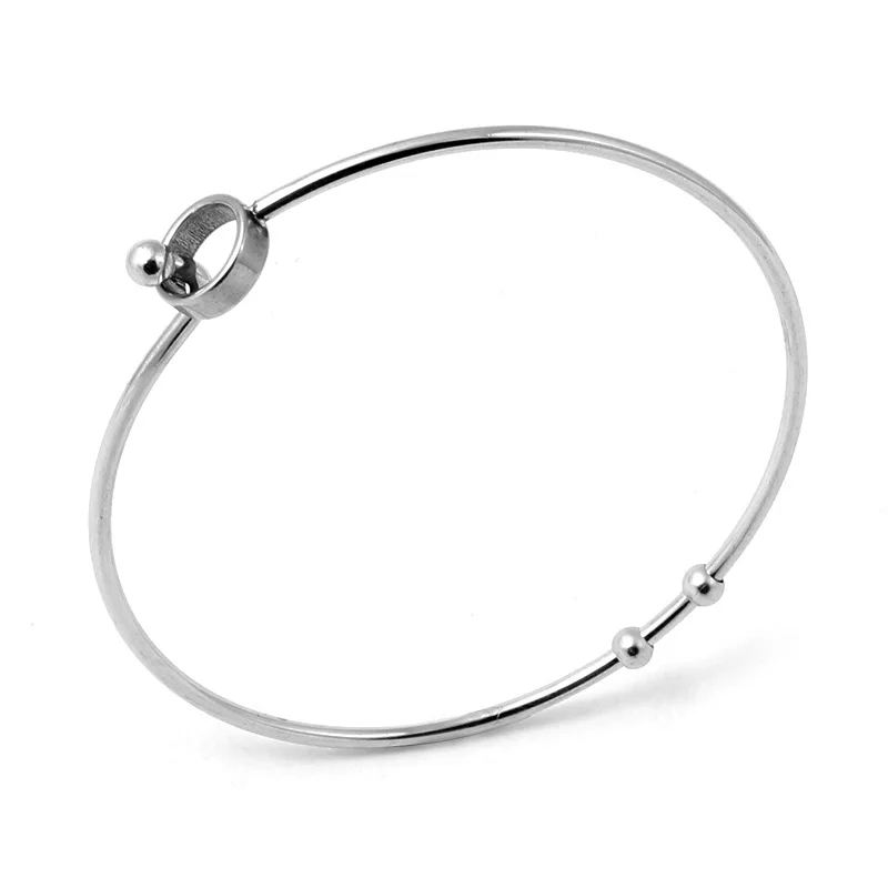 65mm Stainless Steel Bracelet 10mm Round Bead Cross Buckle Fashion Personalized New Bracelets Holder For DIY Jewelry Accessories