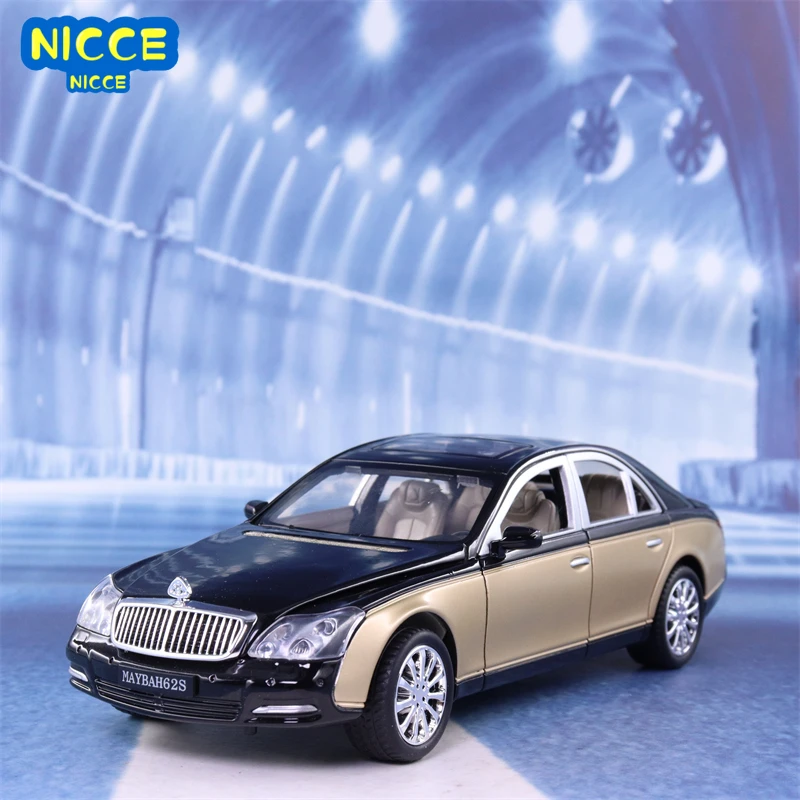 

Классический автомобиль Nicce 1:24 Maybach 62S, модель автомобиля из сплава, Литые металлические игрушечные автомобили, модель автомобиля, имитация ...