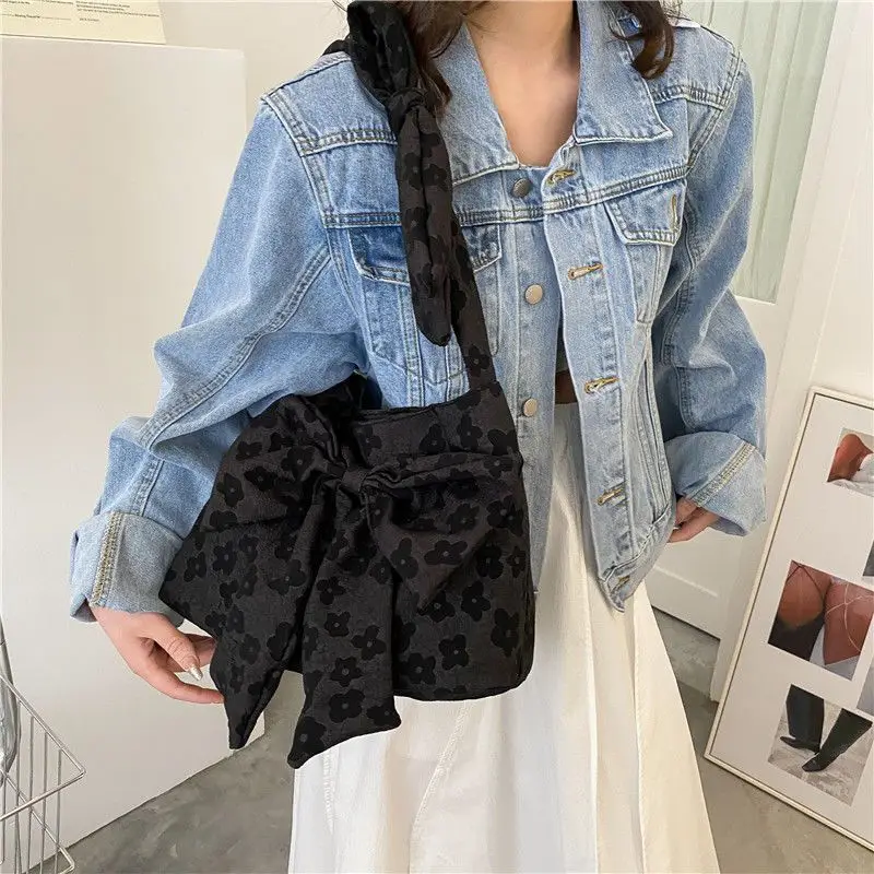 

Senior Sense Bow Large Capacity Bag Female 2023 Spring and Summer New Style Shoulder Bag Students Class Schoolbag