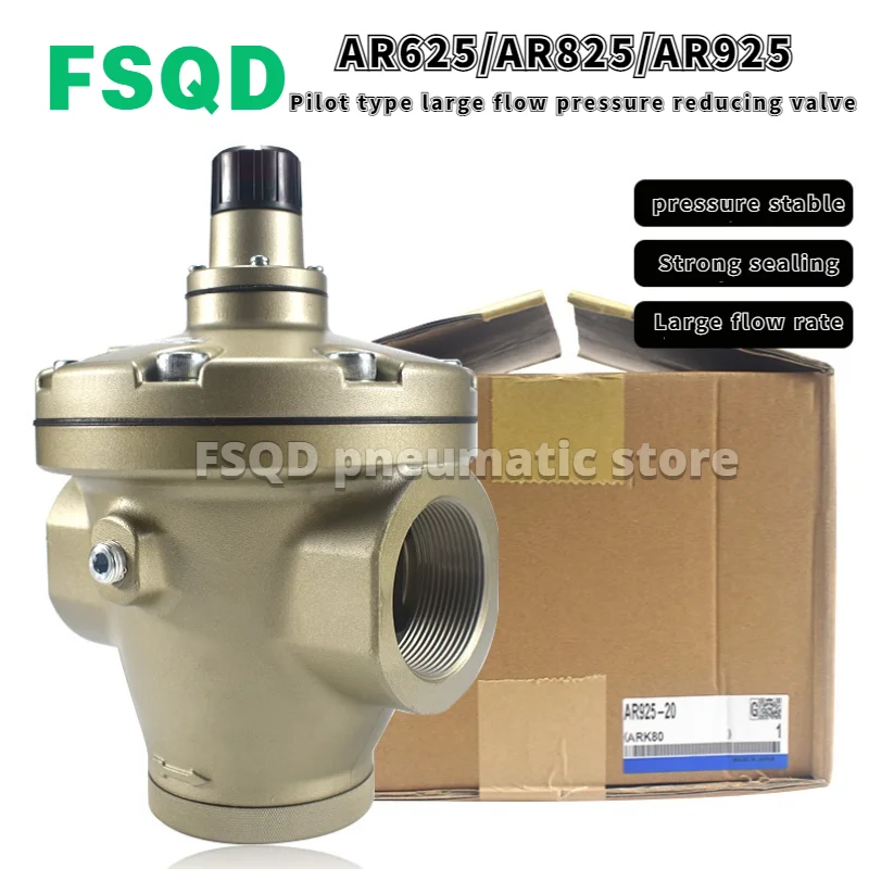 

AR835 AR825-N14 14 14G 12 12G AR625-F10G 06BG AR925 AR935-20 F20 20G N20-R SMC Large flow reducing valve AR series