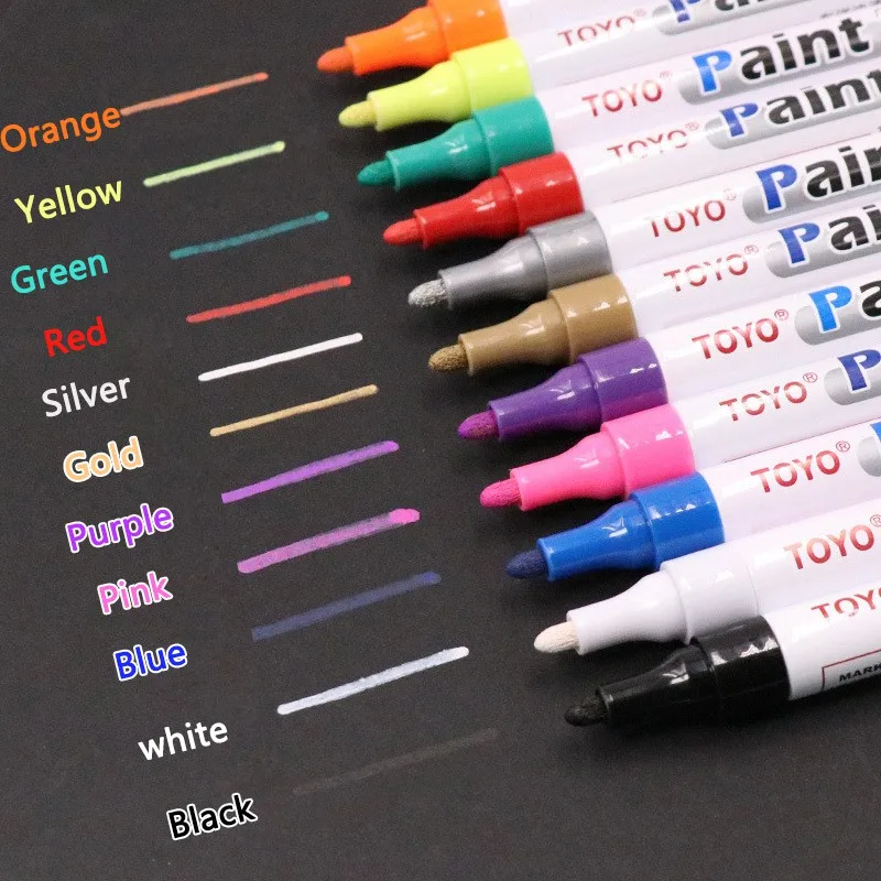 

3 pcs Paint Cleaner Car Wheel Tire Oily Pen Rubber Metal Permanent Scratch markers set bullet stationary journal art supplies