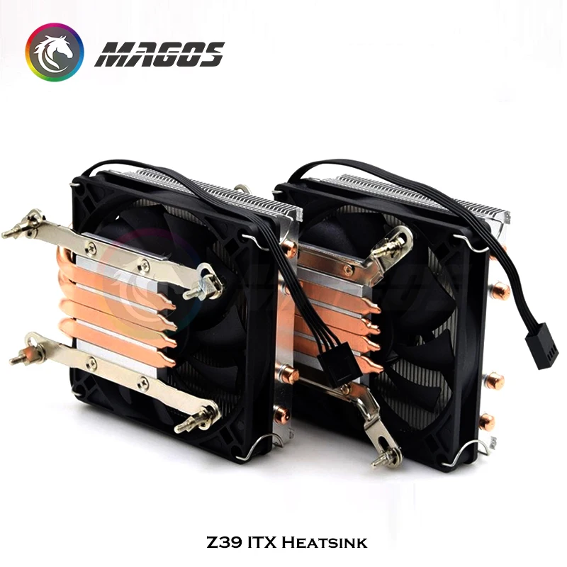 Мини-кулер для центрального процессора ITX, 39 мм, ультратонкий, 4 тепловые трубки, радиатор ЦП, воздушное охлаждение для Intel 115X/775 AMD AM4, Многоплатформенный