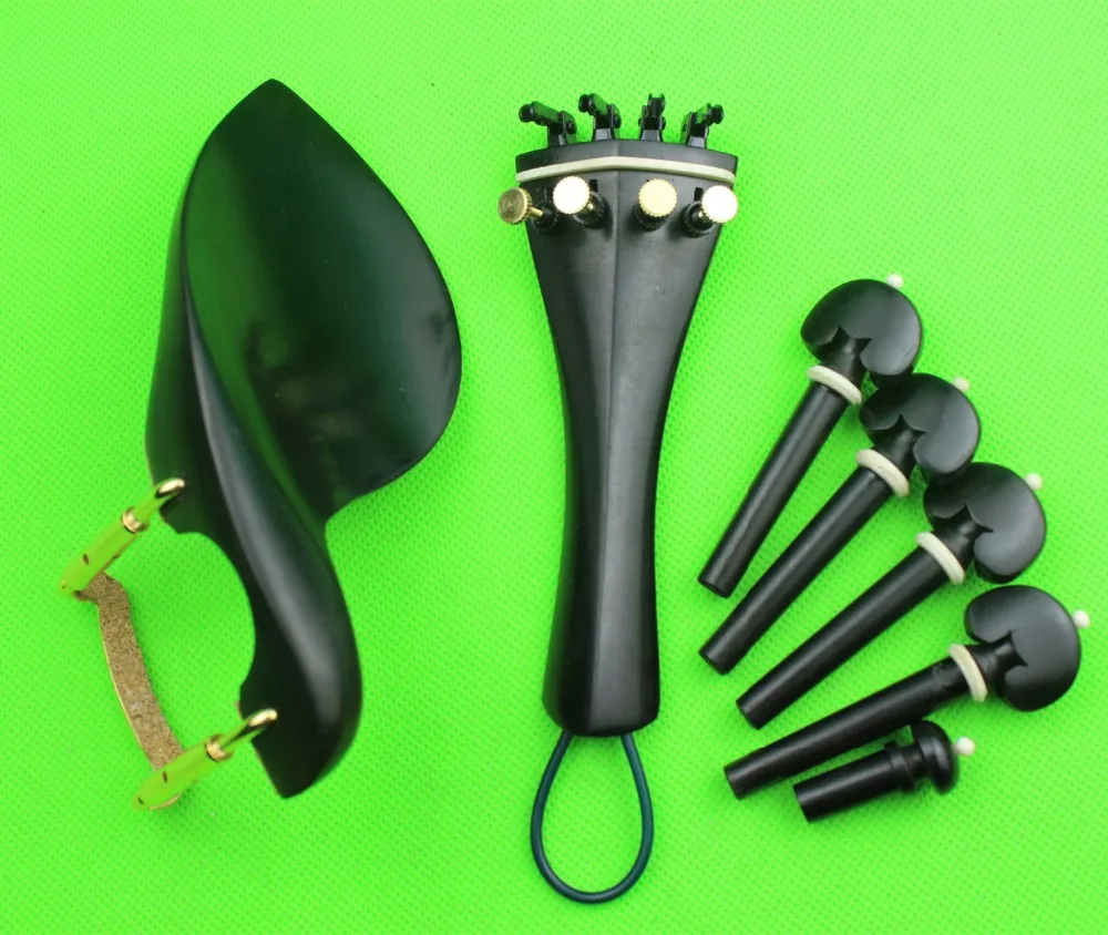 Набор аксессуаров для скрипки из черного дерева 1 комплект 4/4 колышки подбородок