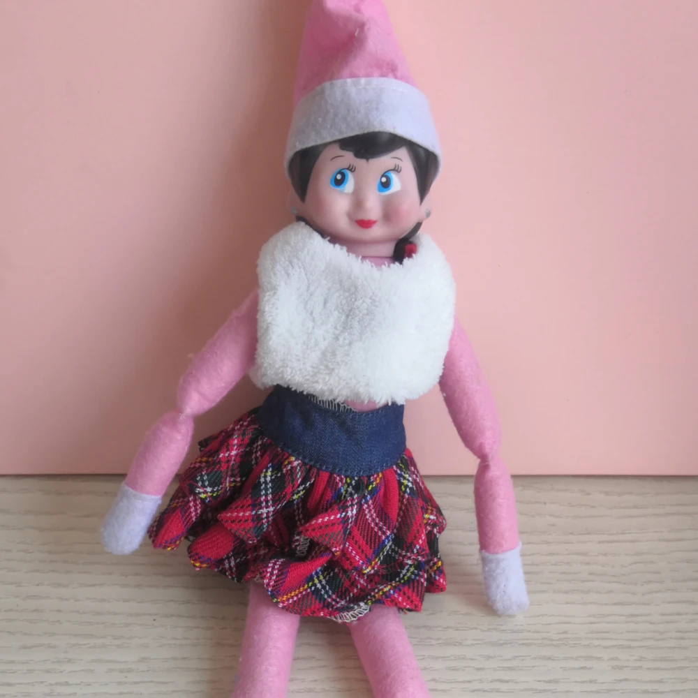 

Vest + Plaid Skirt A Christmas Tradition Elf Toys Clothes Dolls Accessories (No Doll)