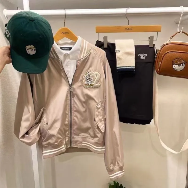 

Новинка Осенняя Женская куртка для гольфа бейсбольная одежда модная спортивная Женская куртка одежда для пар