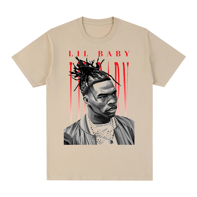 

Lil Baby Hip Hop T-shirt Vintage Cotton Men T shirt New TEE TSHIRT Womens Tops Unisex