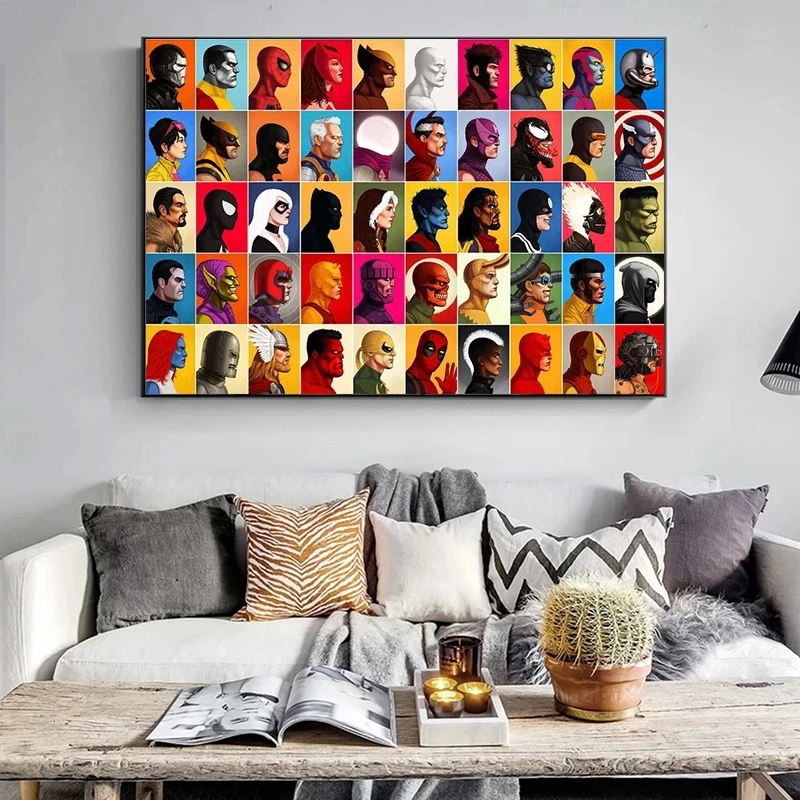 

Wall Art Modular Marvel Pictures Superhero Canvas Print Home Decor Deadpool Posters Iron Man Paintings For Living Room No Frame