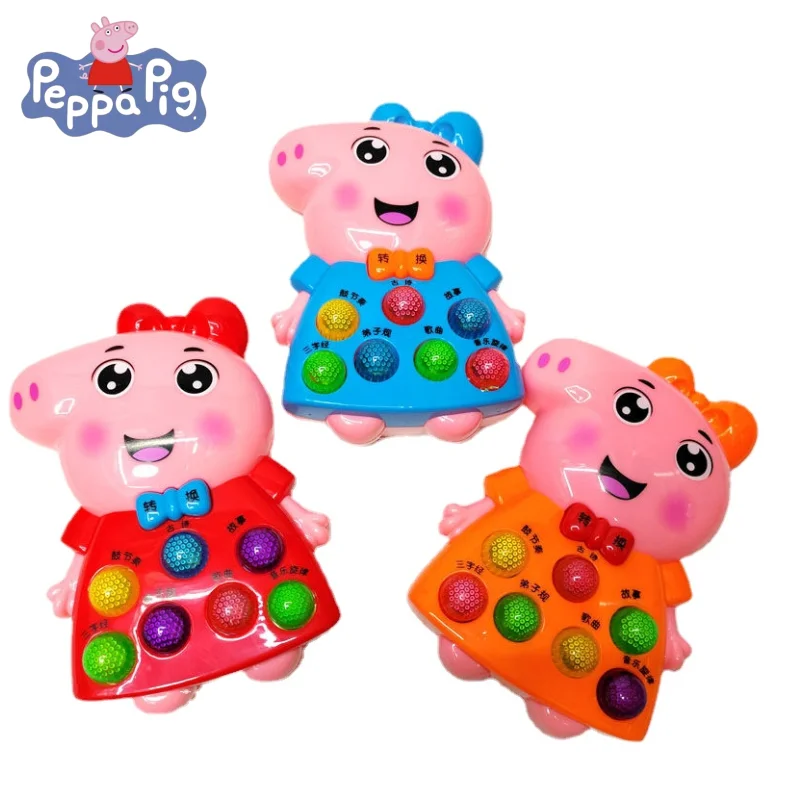 

Peppa Pig Hit Gophers Story Machine Handheld Multifunctional Telephone Early Education Machine Children's Educational Toys