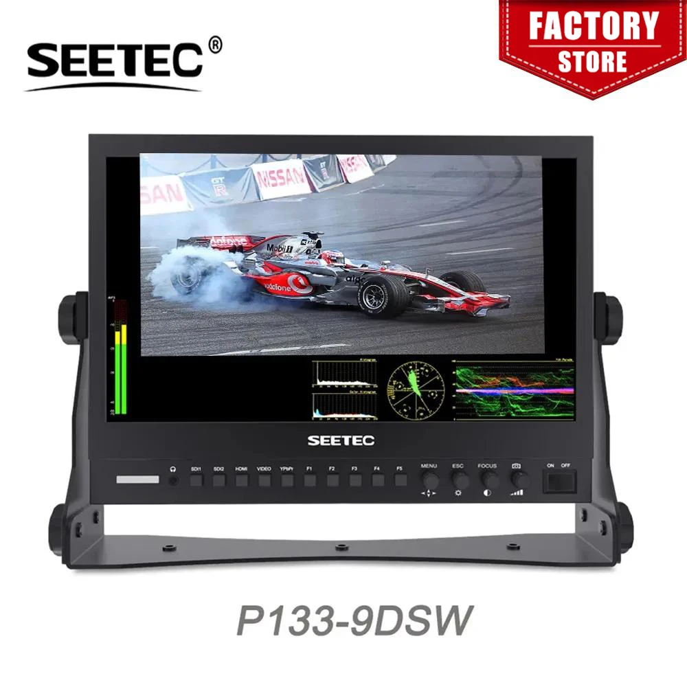 Монитор вещания 13,3 дюймов IPS FHD 1920x1080 с 3G-SDI/HDMI Waveform/Vector Professional Desktop LCD Monitor