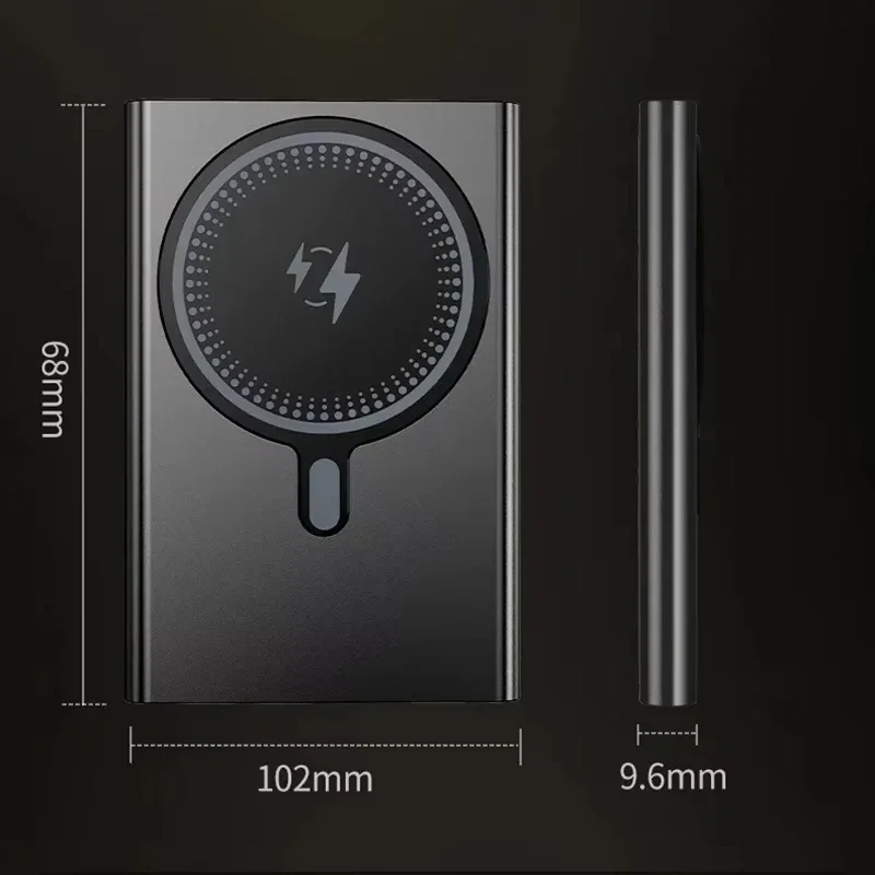 Ультратонкий беспроводной магнитный внешний аккумулятор Xiaomi 50000 мАч 20 Вт, сверхбыстрая зарядка Magsafe, портативный внешний аккумулятор для Iphone, новинка (art.: 3920cab75bc13) - 3920cab75bc13