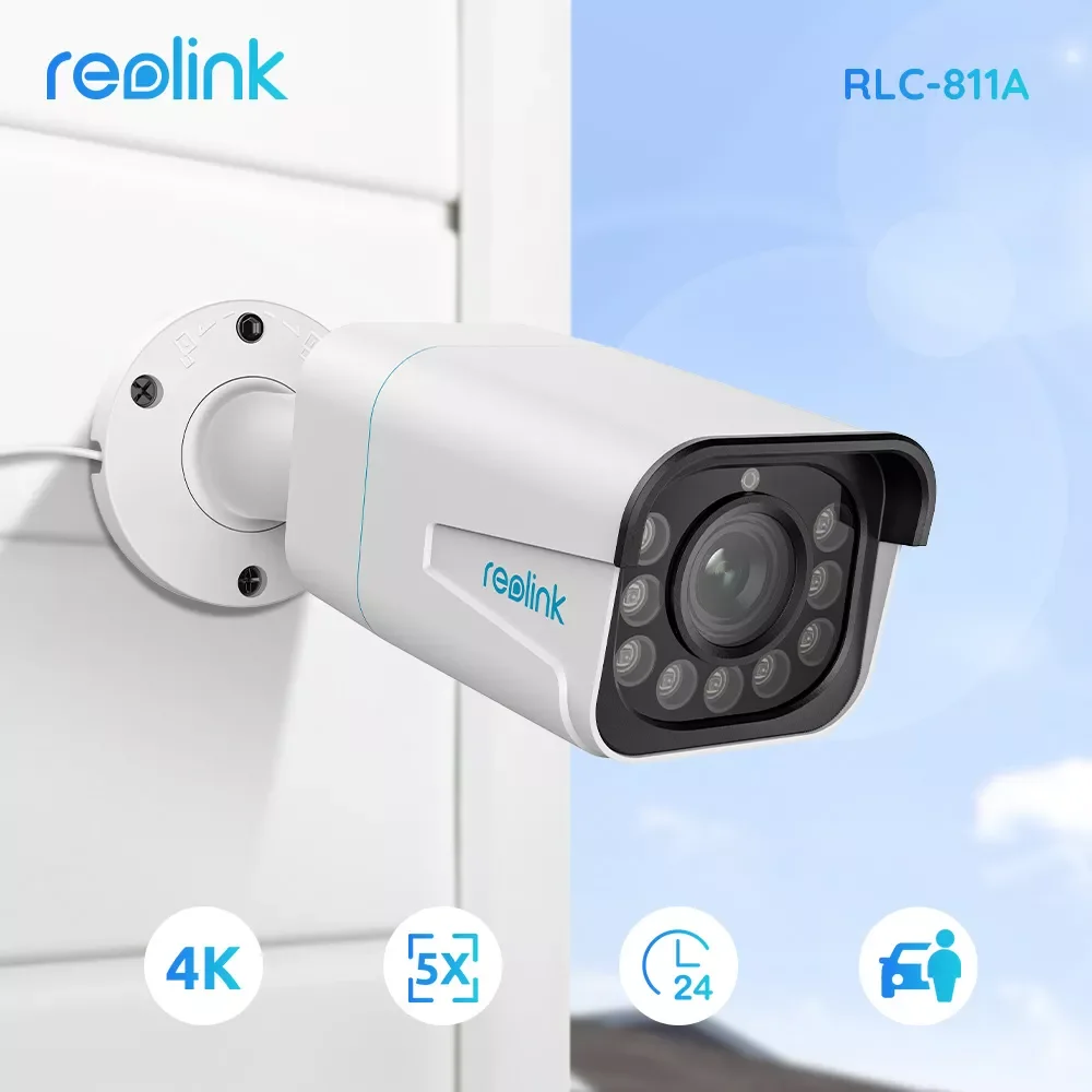 

Камера Безопасности Reolink Smart 4K, 8 Мп, PoE, 5-кратный оптический зум