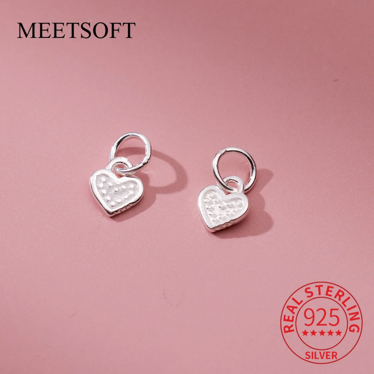 S925 Стерлинговое Серебро подвеска в форме сердца DIY браслет аксессуар ручной