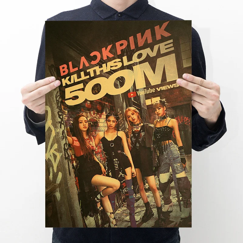 

Kpop Poster Kraft Paper Art Wall Stickers Home Room Bar Cafe Decoration Interior Painting Aesthetic