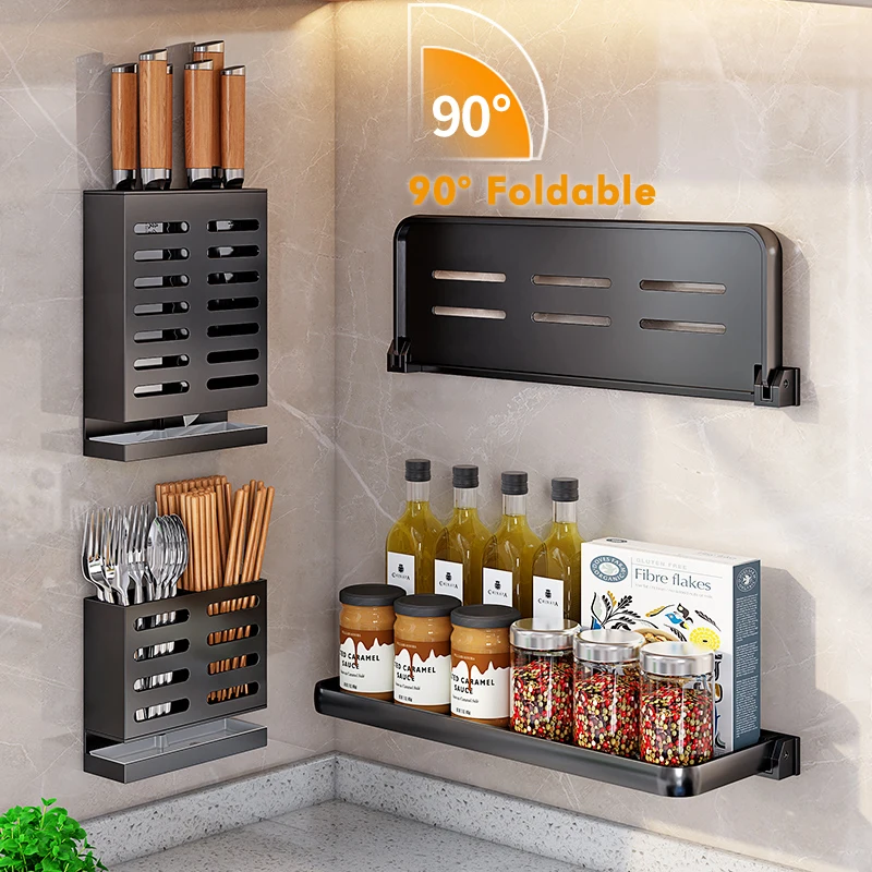

30/40/50cm Bathroom Shelf No Drilling Space Shower Storage Shelves Single Layer Kitchen Organizer Rack for Bathroom Accessories