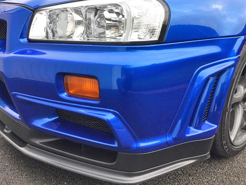 Фото Подходит для японской модификации Skyline GTR34 Spec, боковая крышка передней панели, углеродное волокно с крышкой воздухозаборника. №2