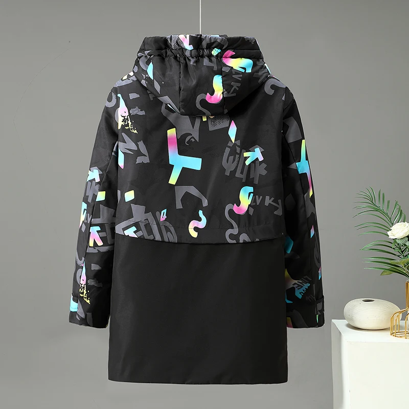 180KG Men Parka Winter Plush Liner Loose Jacket Men Plus Size 12XL 11XL 10XL Fashion Thickened Three Piece Print Coat Outerwear