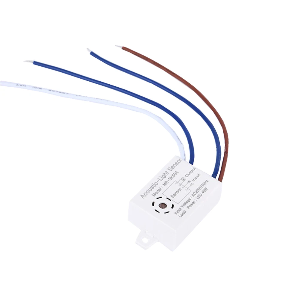 Умный переключатель MRSK50A для улучшения дома, 220 В, детектор звука, голосовой сенсор, умное автоматическое включение и выключение, Фоточувствительный переключатель