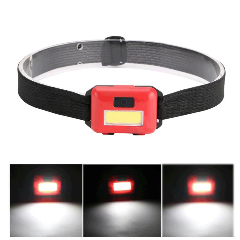 

Mini Camping Headlamp Portable LED COB Headlights Waterproof Head Front Light with 3 Switch Modes