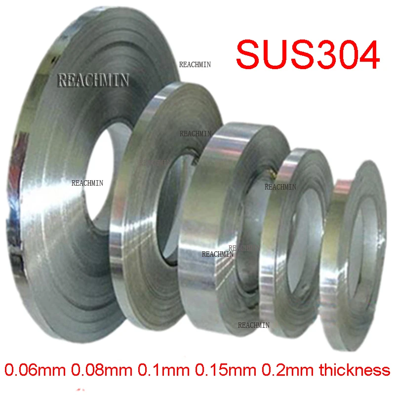 

0.06mm 0.08mm 0.1mm 0.15mm 0.2mm 304 inox sheet stainless steel band foil SUS 304 corrosion resistant plate SS304 Spring strap