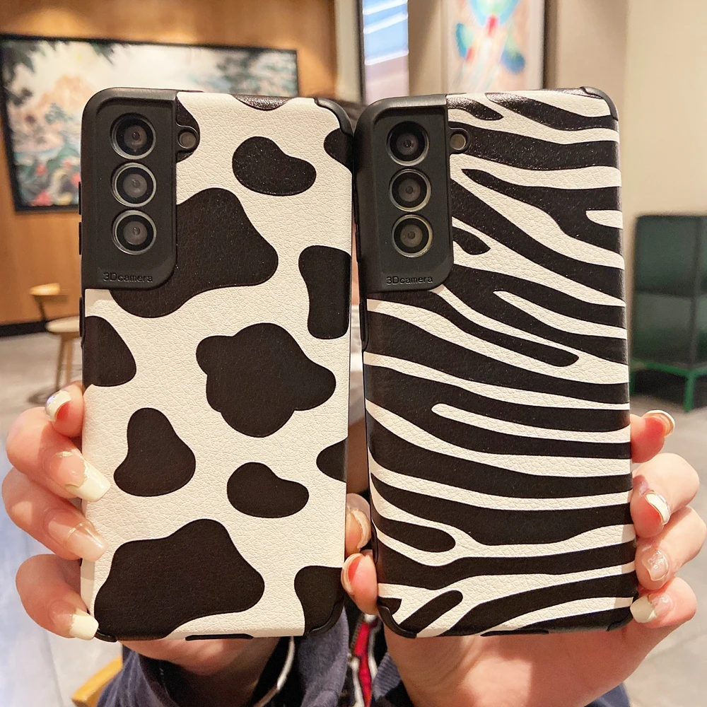 Кожаный текстурный противоударный чехол для Samsung S8 S9 S10 S20 Plus S21 S30 Ultra Note 9 A32 A50 A21S A12