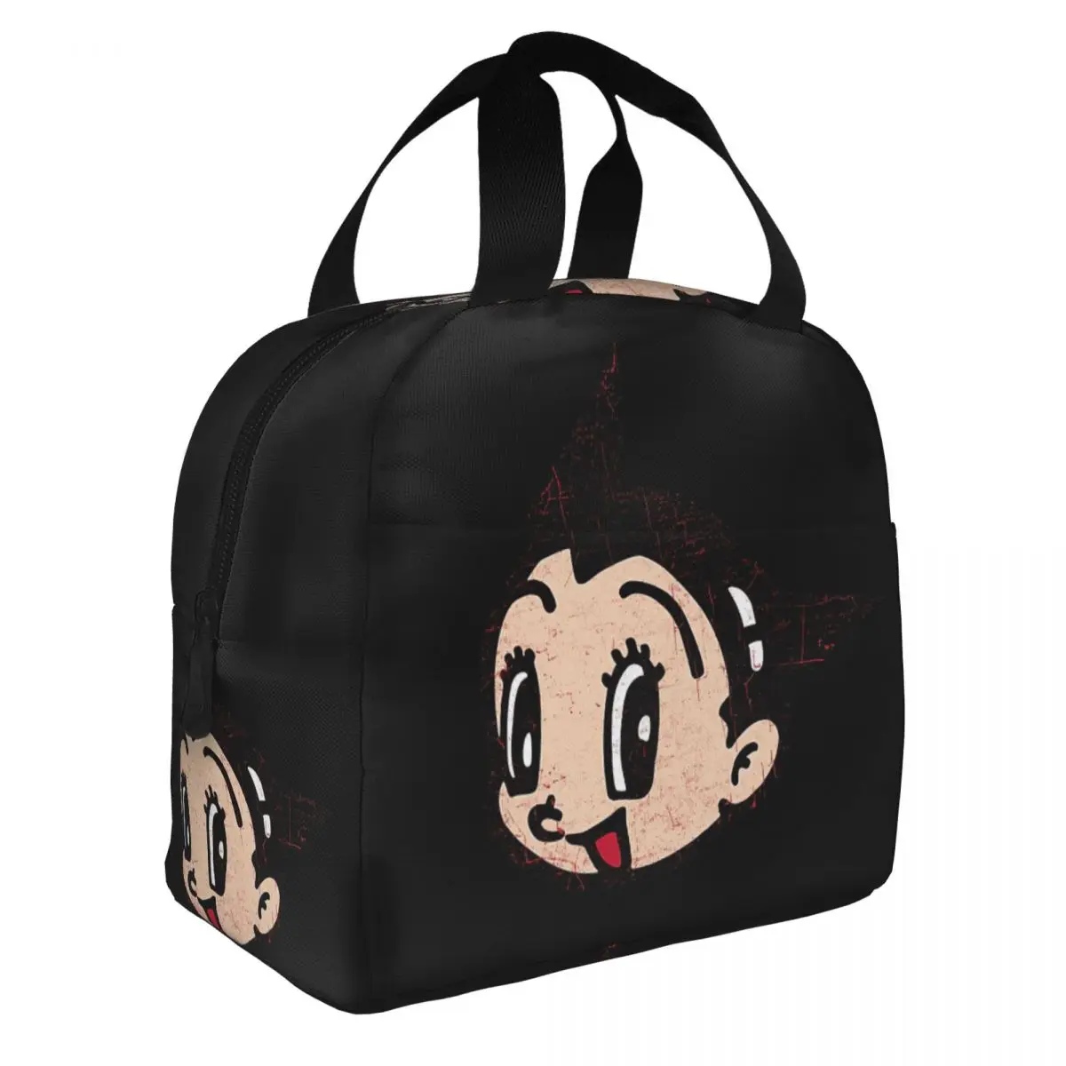 Astro Boy - Face Lunch Bento Bags Portable Aluminum Foil thickened Thermal Insulation Oxford Cloth Lunch Bag for Women Men Boy