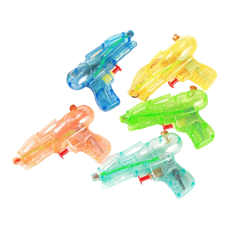 

5 Pieces Children's Toy Water Guns Plastic Material Transparent Small Water Guns 1560