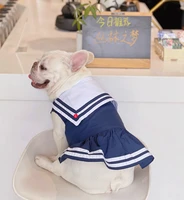 french dou clothes pet school uniform cute navy skirt