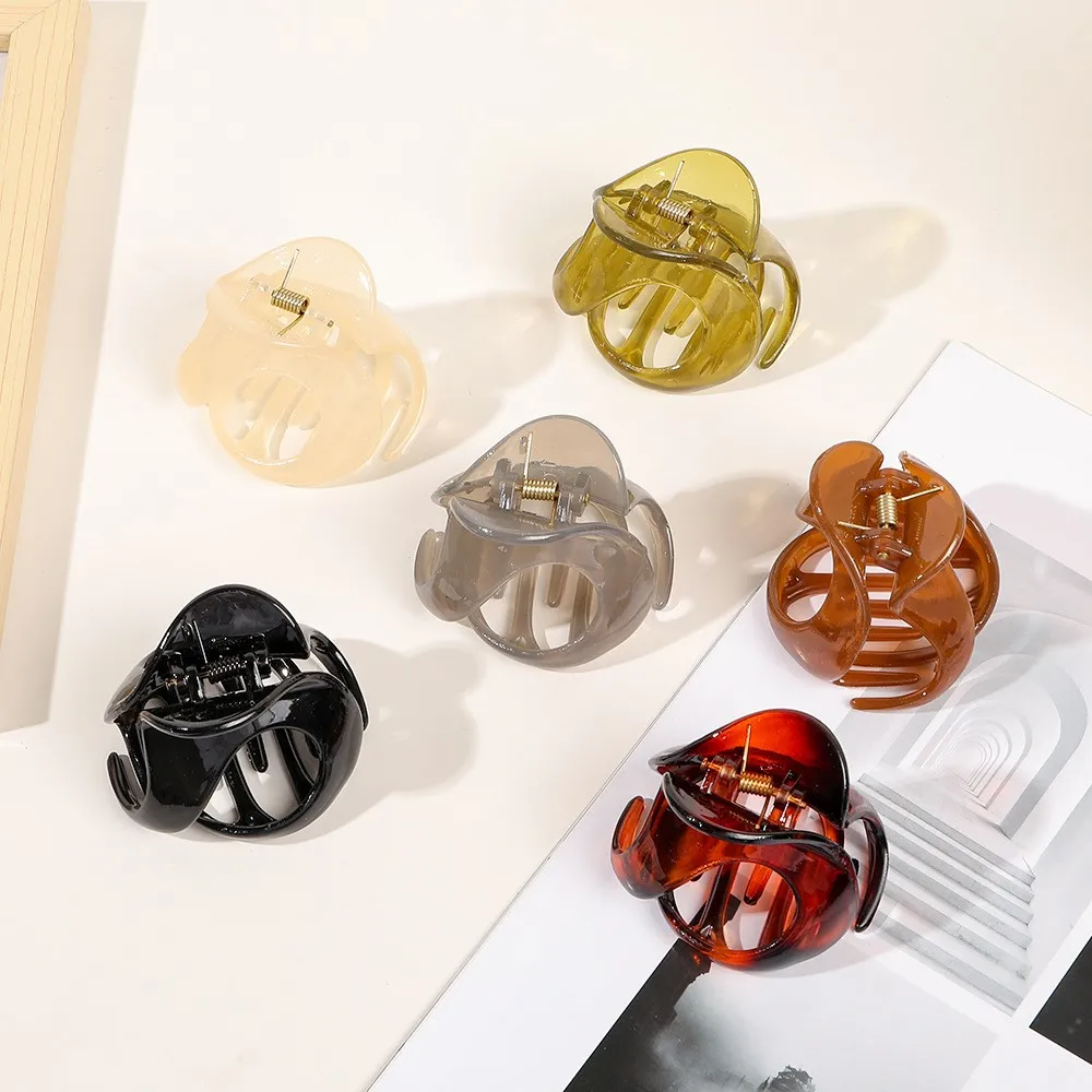 

New Fashion Boutique Jelly Color Geometric Hollow Barrettes Hairpins for Women Girl Clamp Hair Accessorie Headwear Wholesale