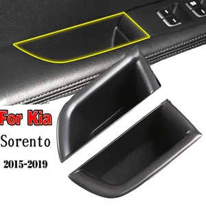 ABS Front Side Door Handle Storage Box Organizer Holder for Kia Sorento 2015-2019 Car Interior Accessories 2 pcs