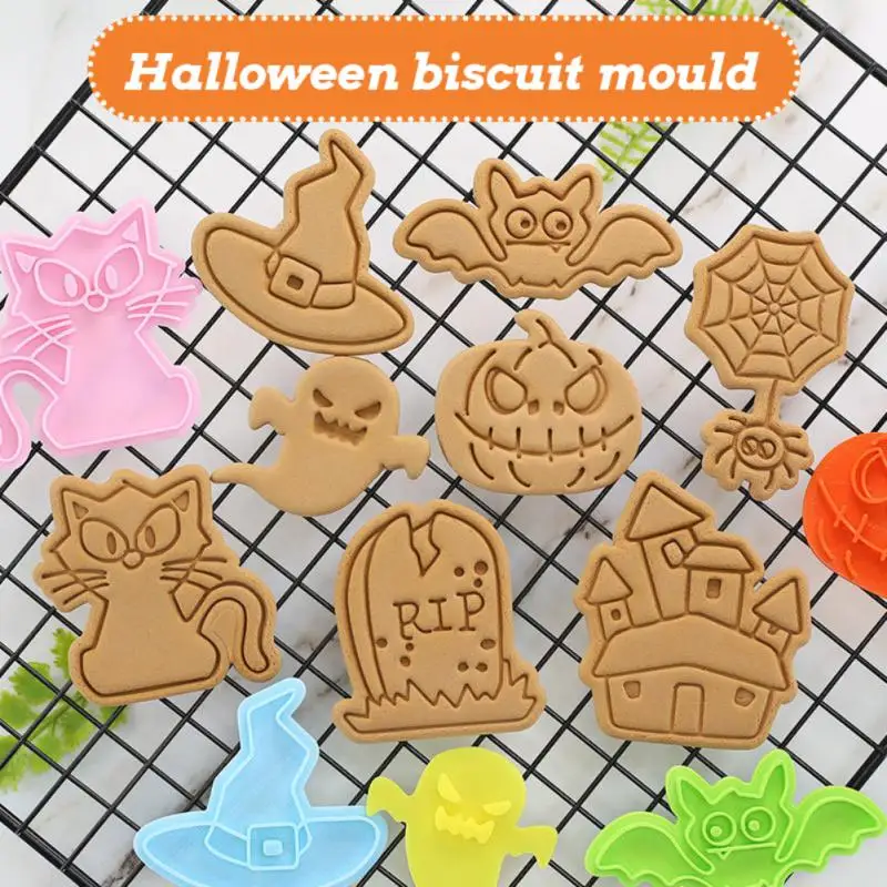 

Cookie Cutters Cookie Mold Plastic 3D Cartoon Pressable Biscuit Mold Cookie Stamp Baking Pastry Bakeware Bar Kitchen Accessories