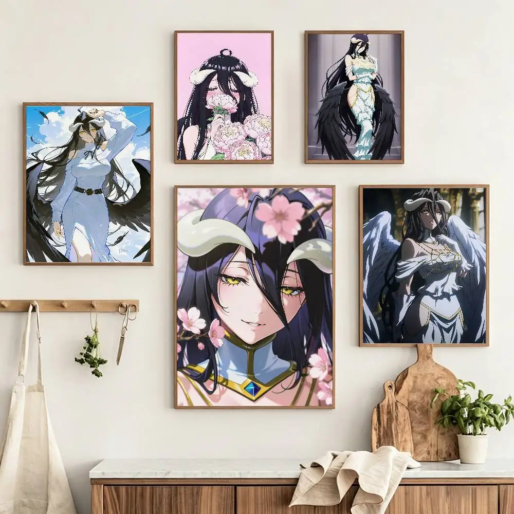 Фото Постер A-Albedo Anime O-Overlord HD, самоклеящийся, водонепроницаемый, для декора стен, идеально подходит для дома, офиса, общежития, подарок, с возможностью индивидуального оформления №1