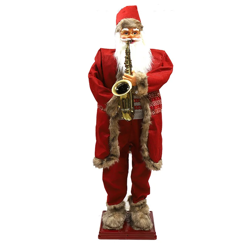 

Christmas Decorations Doll Electric Music Santa Claus Doll Christmas Induction Swing Scene Layout Santa Decorations