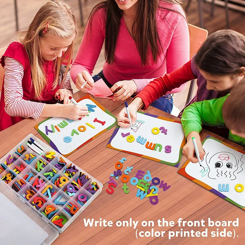 Набор магнитных букв и цифр 244 шт. магниты на холодильник из пенопласта с