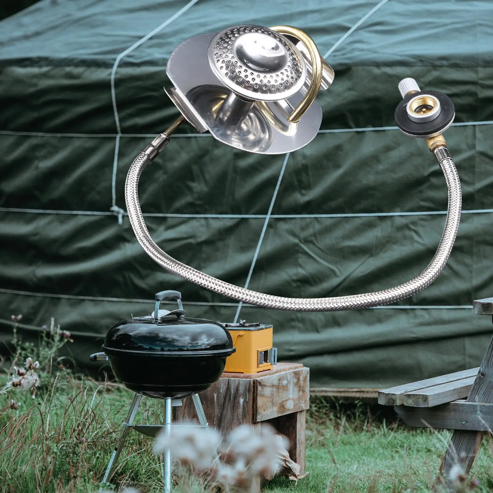 

Легкая мини-плита для кемпинга, кухонная утварь из нержавеющей стали, инструмент для пешего туризма, барбекю