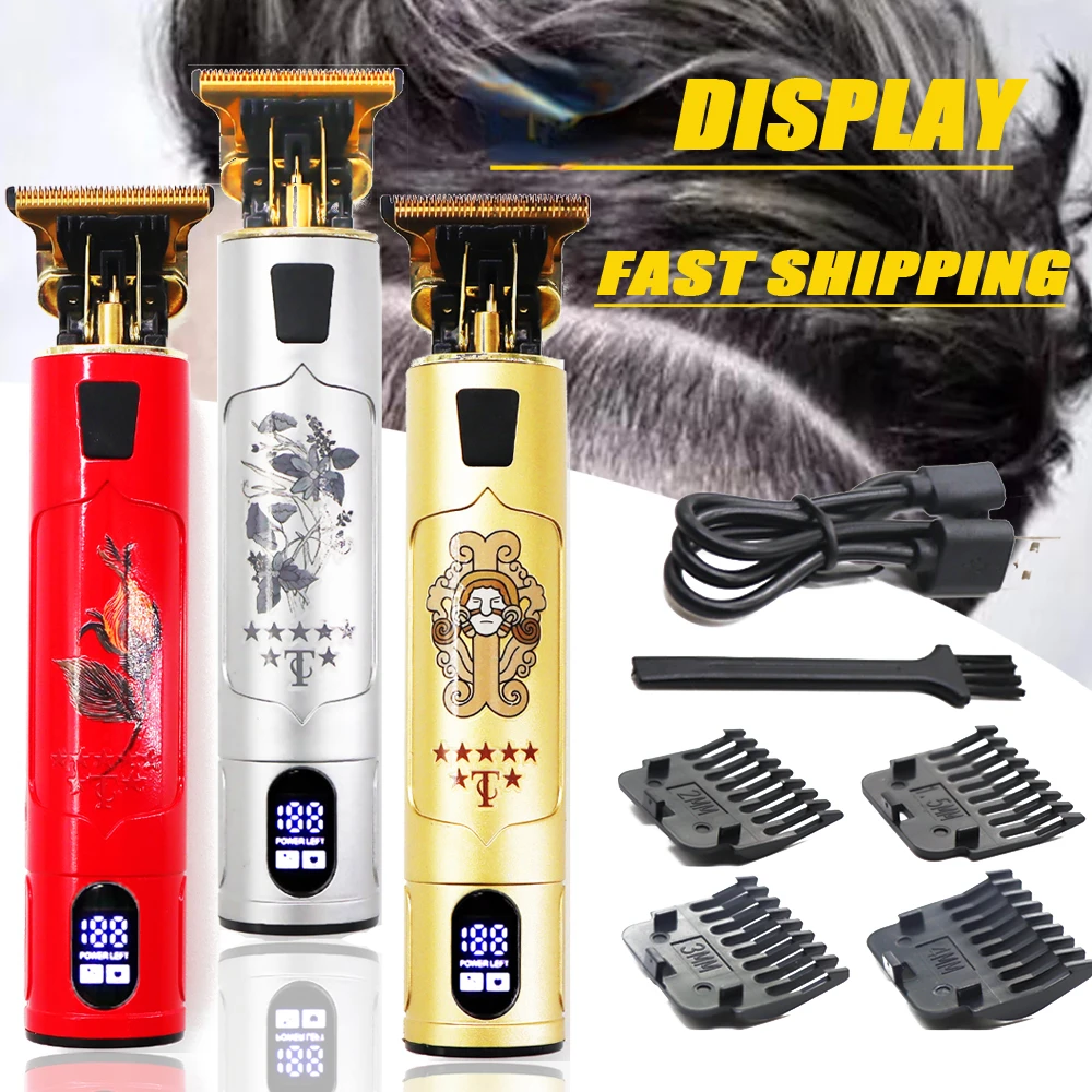 

T9 0mm Professional Hair Clipper Beard Trimmer Electric Razors For Men Hair Shaver Beard Barber Hair Cut Cutting Machine