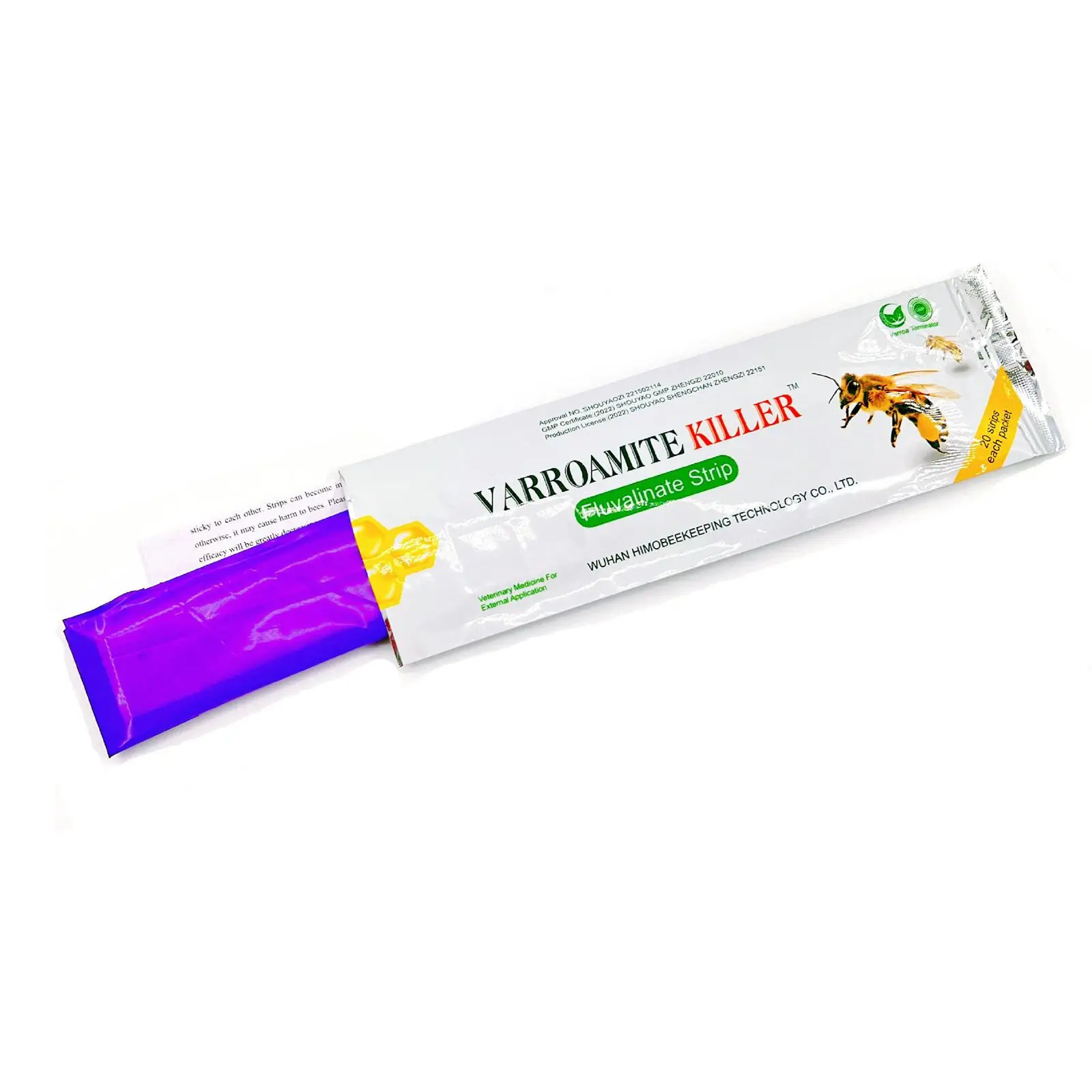 

20x Varroa Mite Control Strips Durable Farmhouse Convenient Professional Portable Farm Supplies Indoor Beekeeping Varroa Strips