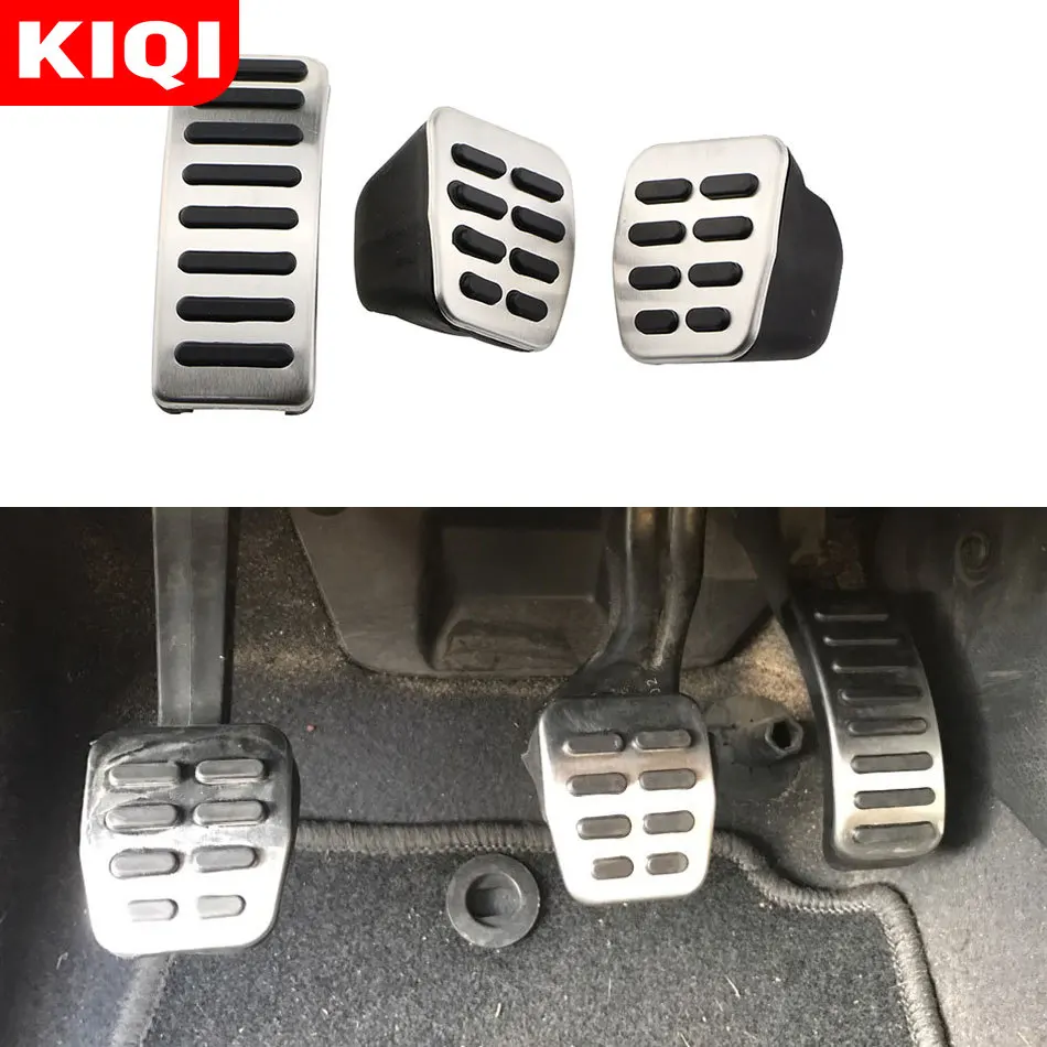 Stainless Steel Car Gas Brake Pedals MT/AT Pedal Cover for Seat Ibiza 6K 6L 6J Skoda Fabia VW Polo 9N 6R Bora Golf MK4 IV