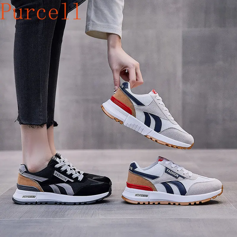 2023 new men's and women's sports shoes couples fashionable and versatile flat bottom walking shoes