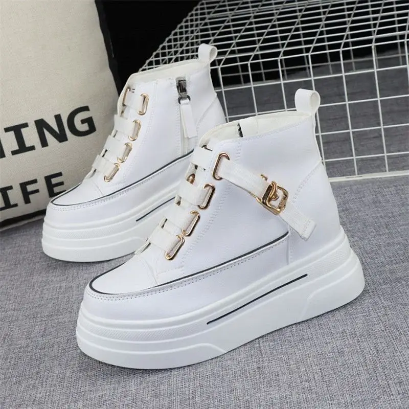 

High-Top Height Increasing Insole 10cm For Women 2023 Autumn New Western Style ncreasing Skinny Casual Shoes