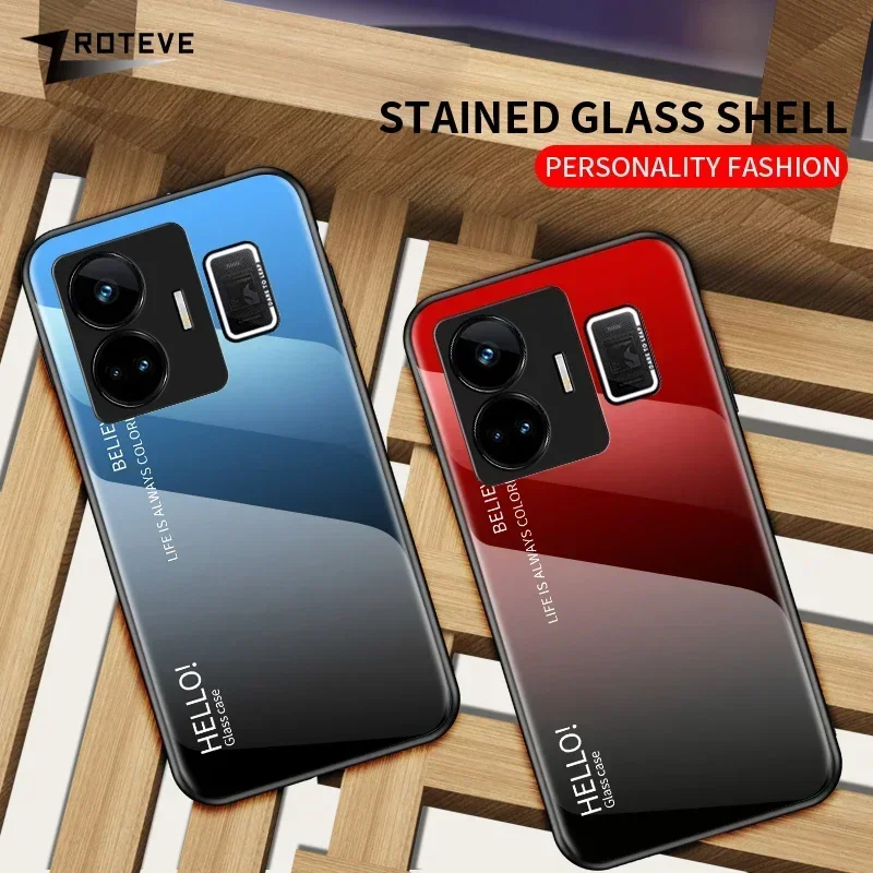 Чехол из закаленного стекла для RealmeGT Neo5 с градиентом OPPO Realme GT Neo 5 SE 3 3T 2 GT2 Pro GT3 GT5 Neo2