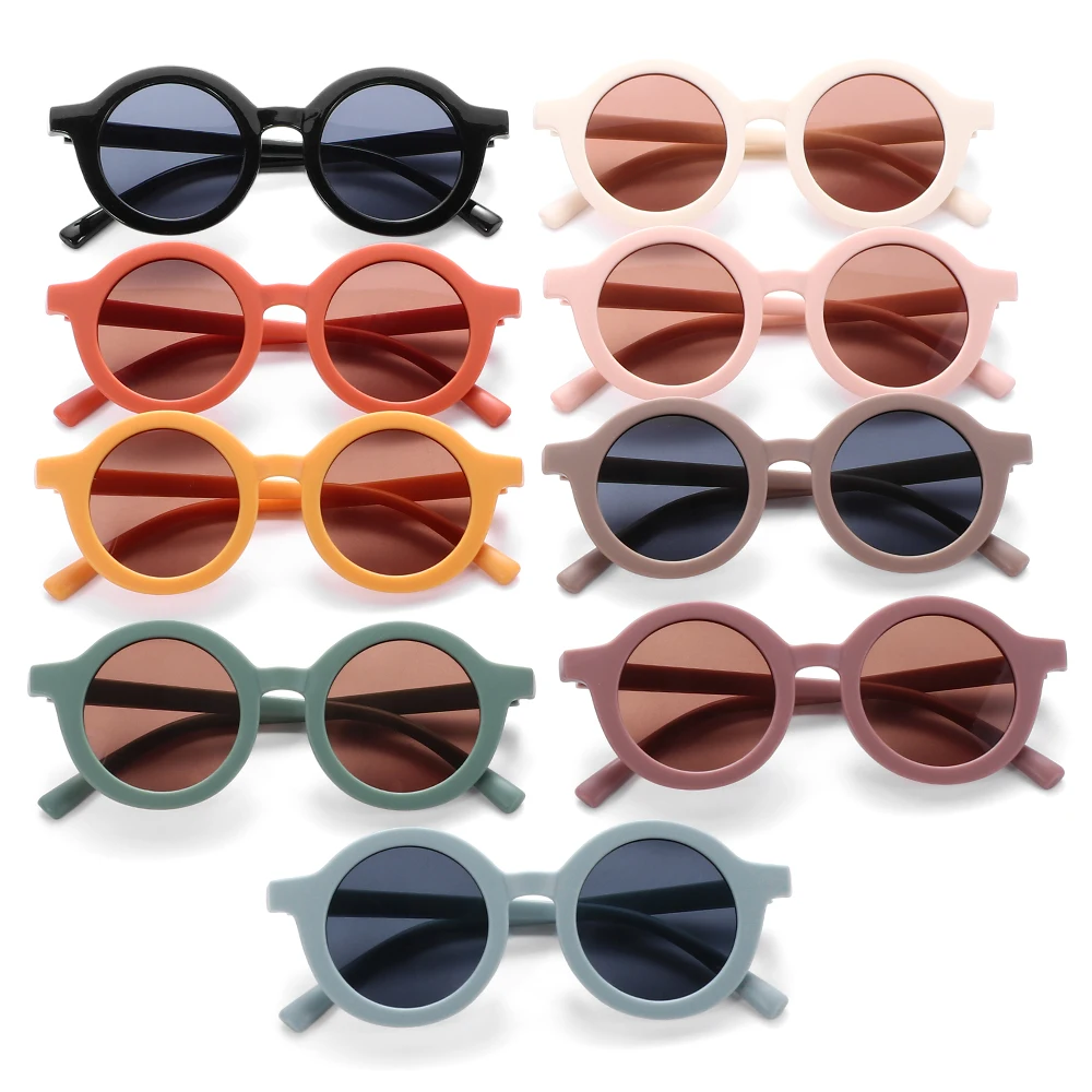 

Retro Round Frame Sun Glasses Outdoor Kids Sunglasses Beach Protection Glasses Eyewear for Children Toddler Sunglasses