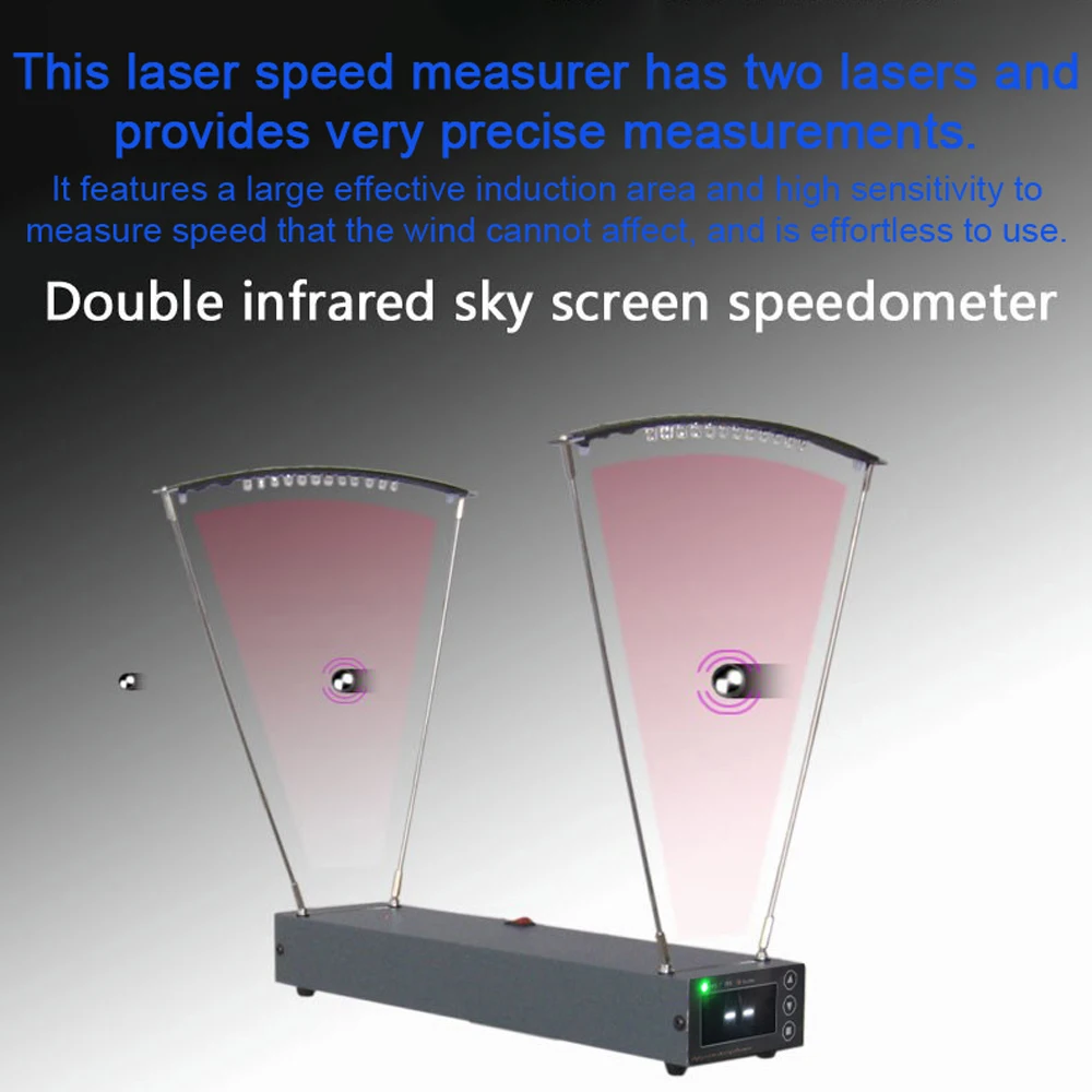 Тахометр KKMOON для измерения скорости спидометр в алюминиевом корпусе 0-2000 Мбит/с