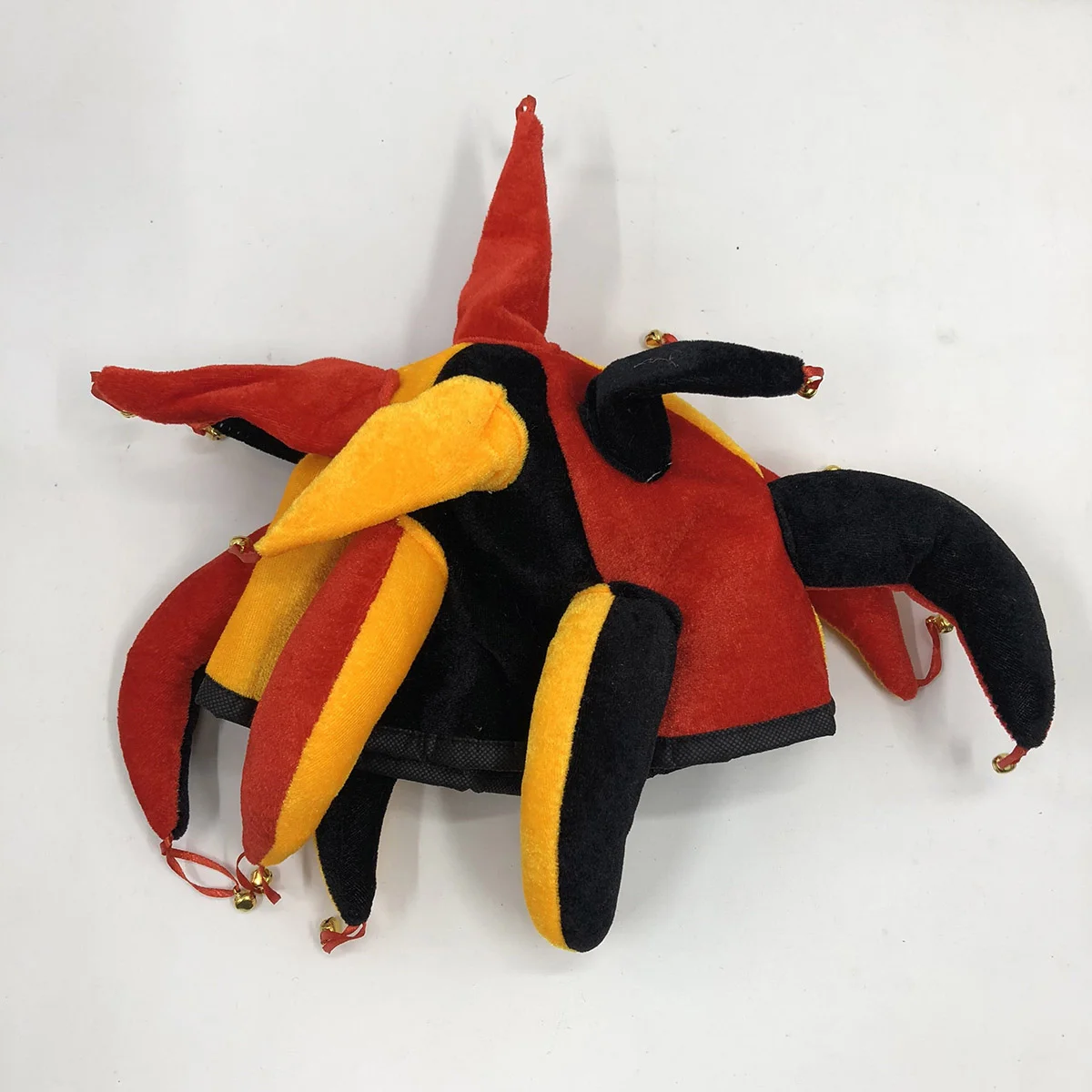 

1pc Jester Hat Multi-angle Costume Carnival Funny Pixy Clown Headgear with Bell