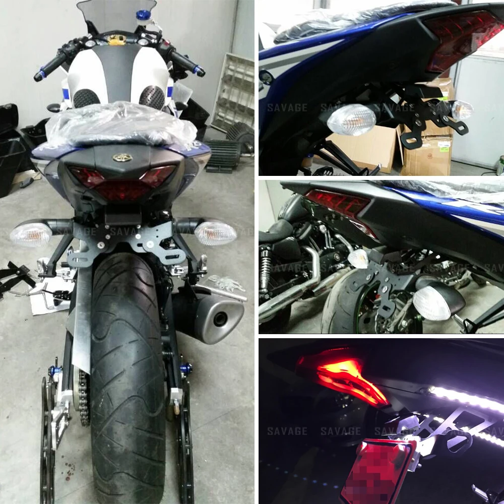 YZFR25 YZFR3 License Plate Holder For YAMAHA MT25 MT03 YZF R25 R3 MT 25 03 15-20Motorcycle Tail Tidy Fender Eliminator Bracket |