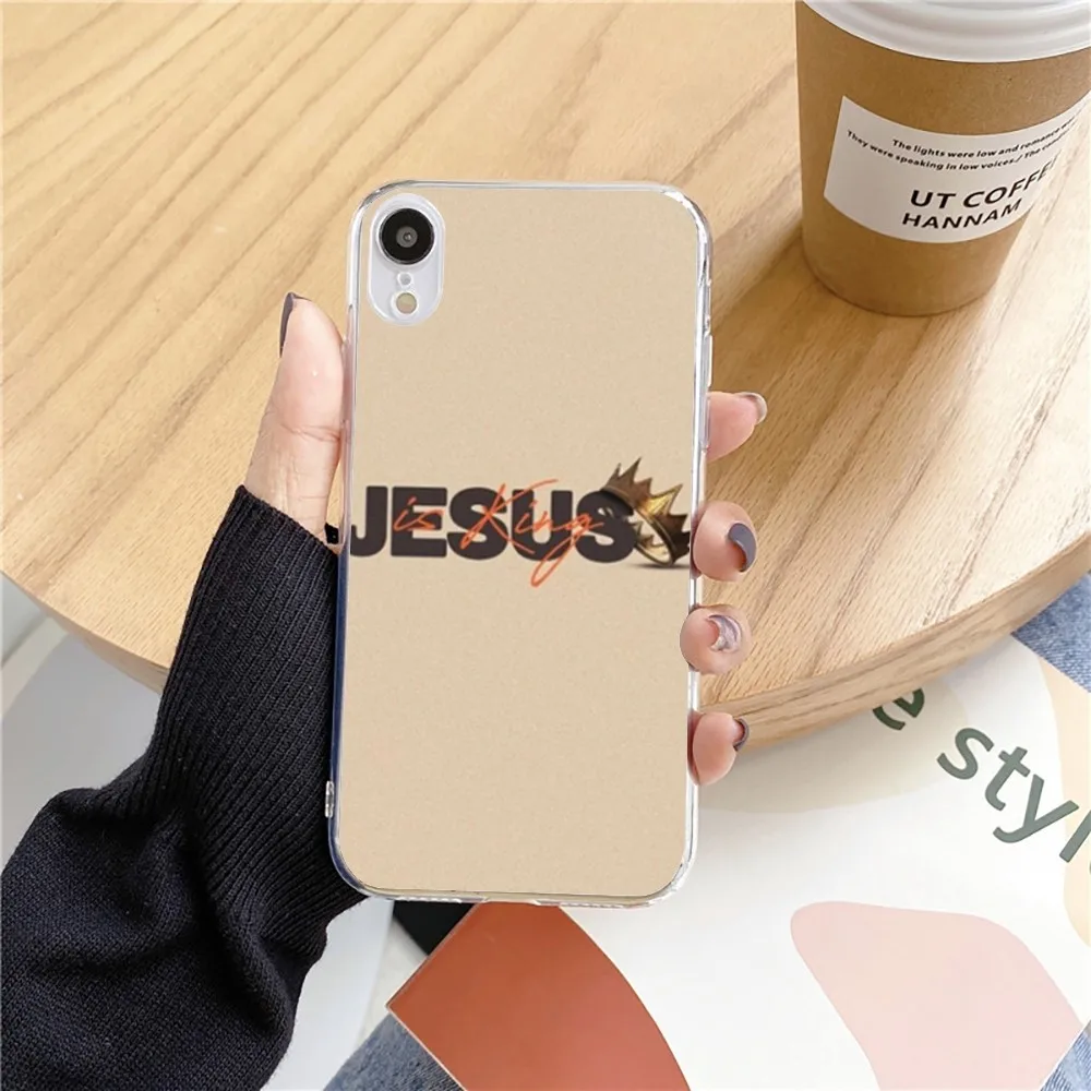 Чехол для телефона F-Faith с изображением Иисуса и слов Iphone 15 11 13 14 Pro Max 7 8 Plus X Xr Xs Se2020 12