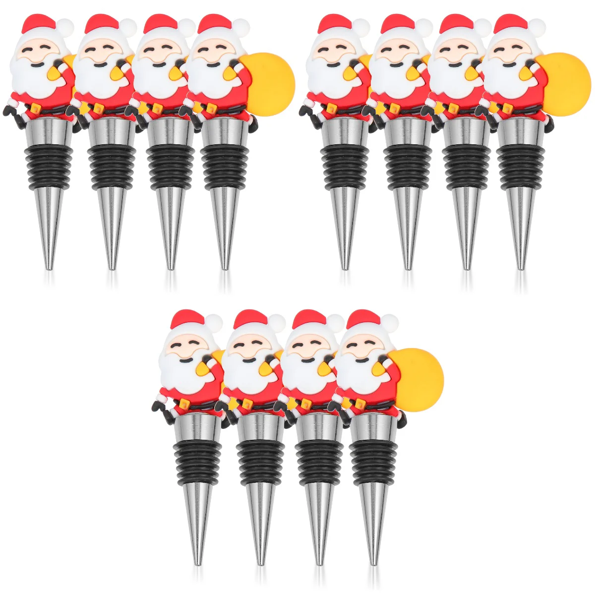 

12 Delicate Toppers Stopper Christmas Bottle Sealing Plug Bottle Stopper for Party Saving Bottle