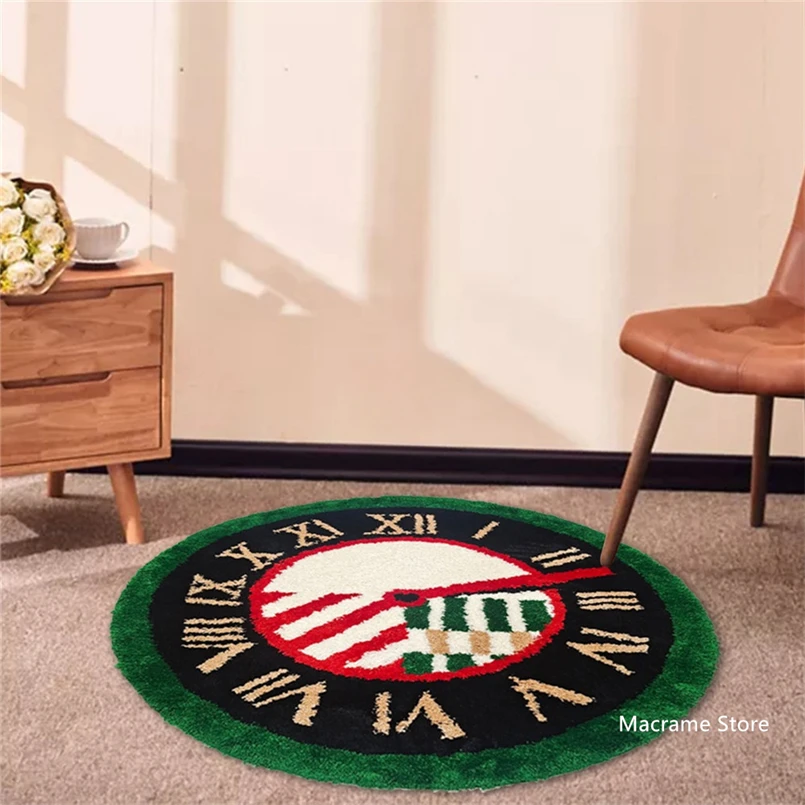 Креативное прикроватное одеяло в скандинавском ретро-стиле с изображением часов